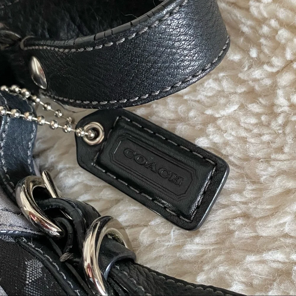 Coach Optic Signature “C” Black and Gray Shoulder Bag - Picture 7 of 10